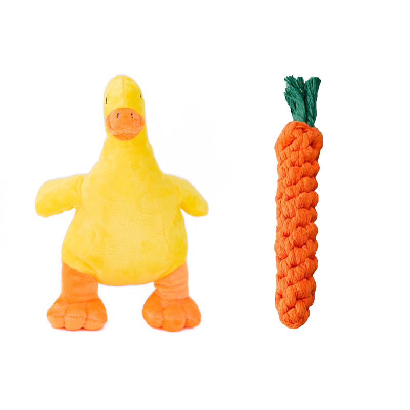JMT-662026 Plush Noisy Duck Toy for Dogs - Boredom Relief, Teeth Grinding, and Energy Consumption