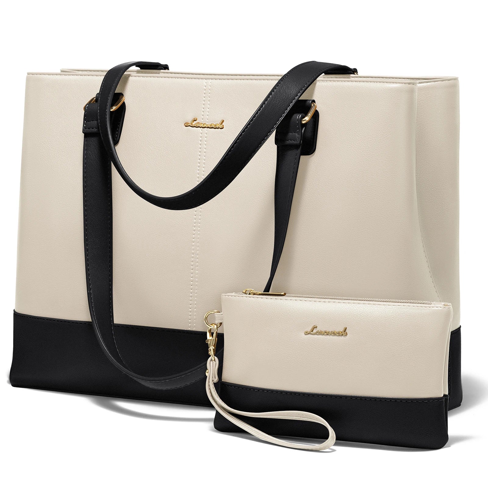 JMT-662026 Women's 15.6 Inch PU Leather Laptop Tote Bag – Versatile Briefcase for Office and Casual Use
