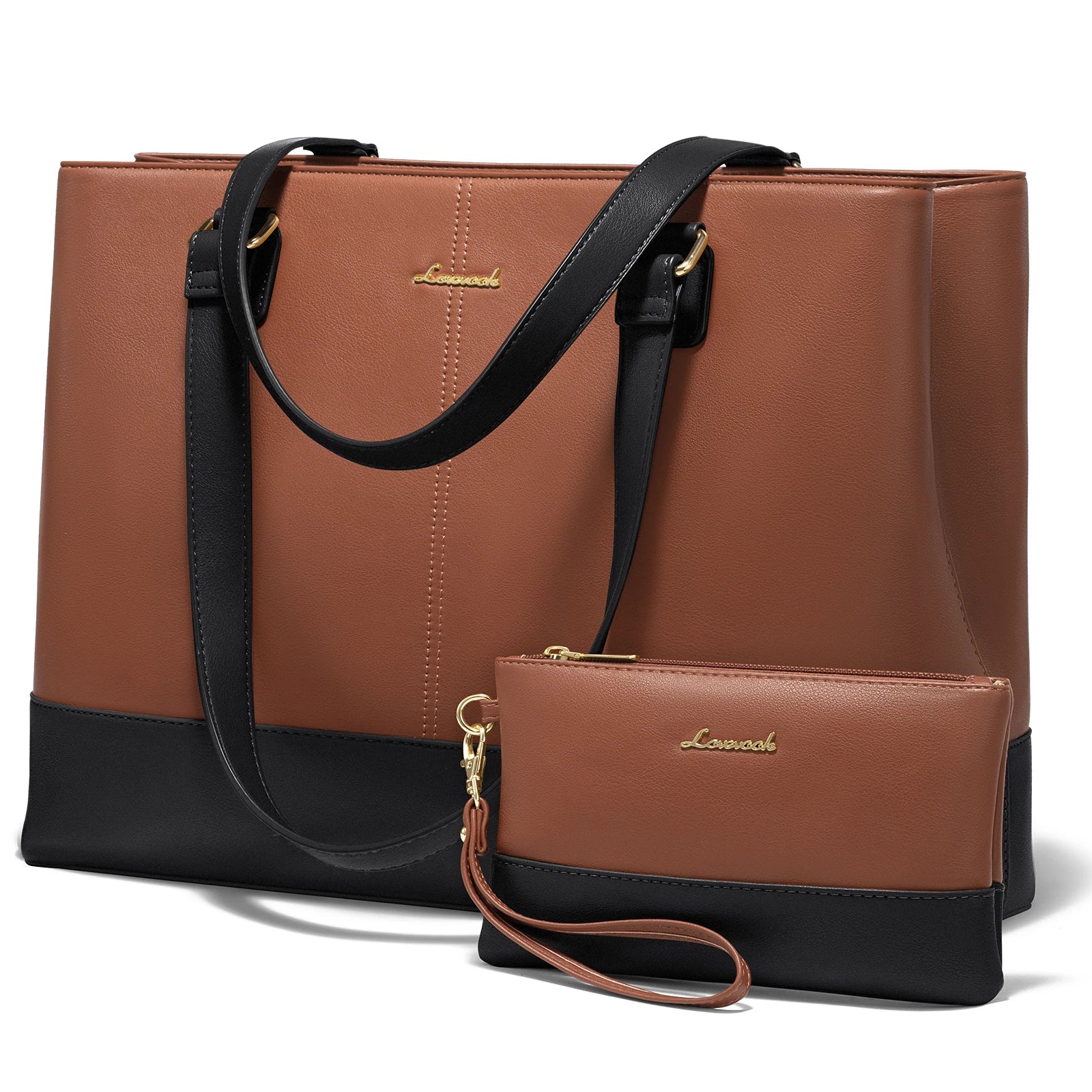 JMT-662026 Women's 15.6 Inch PU Leather Laptop Tote Bag – Versatile Briefcase for Office and Casual Use