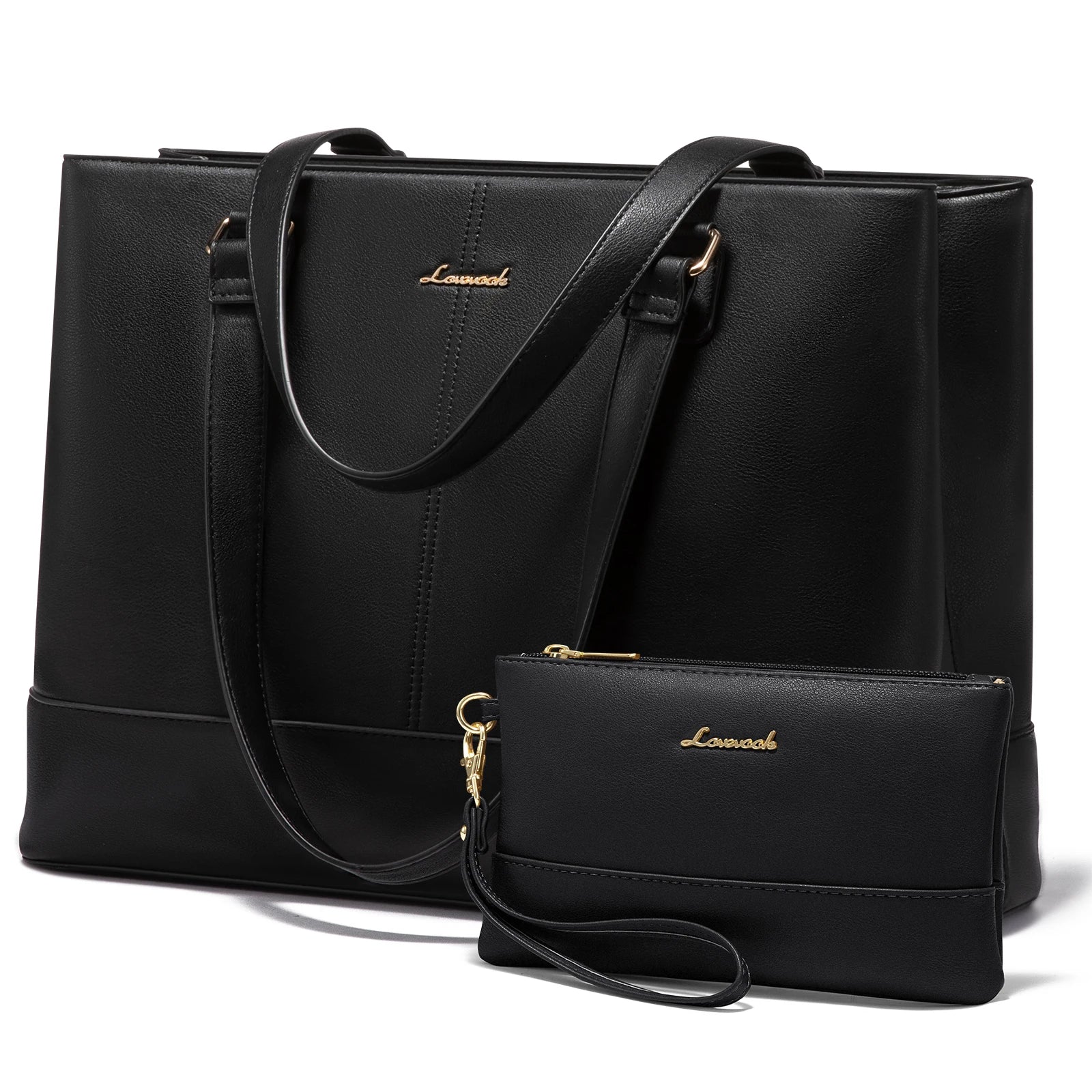 JMT-662026 Women's 15.6 Inch PU Leather Laptop Tote Bag – Versatile Briefcase for Office and Casual Use