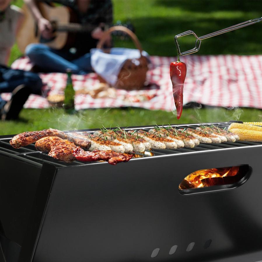 JMT-662090 Foldable Charcoal BBQ Grill for Camping, Outdoor Cooking & Garden Use