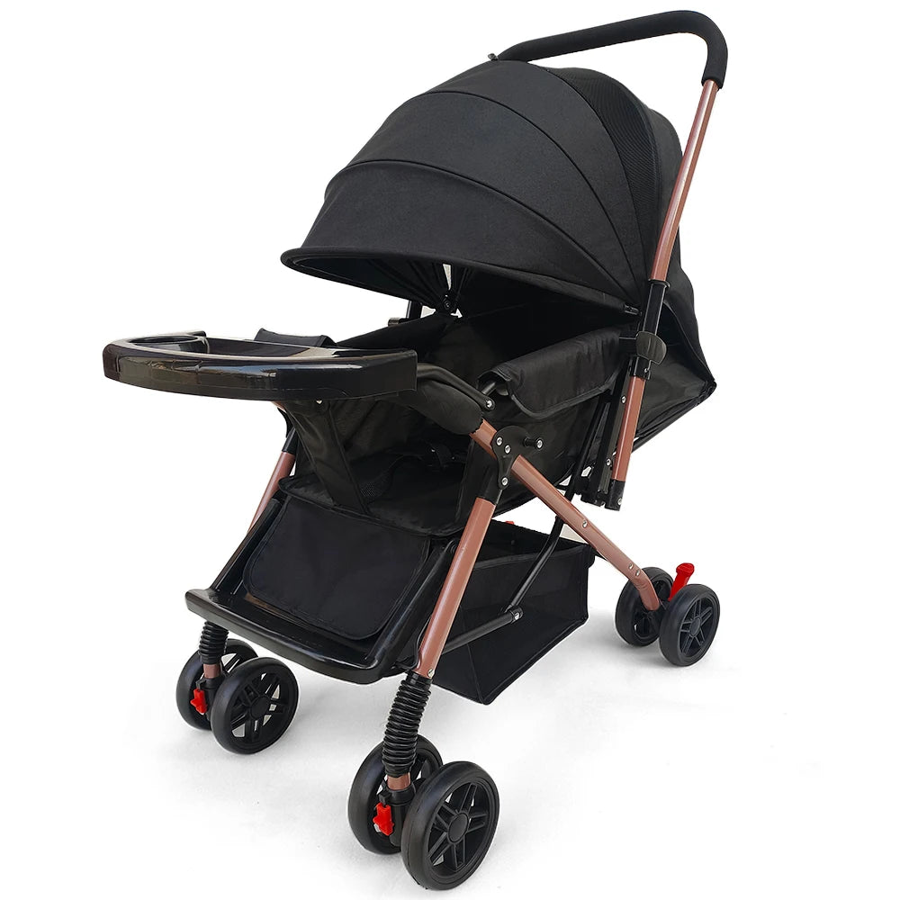 JMT-662218 Lightweight Foldable 3-in-1 Baby Stroller with Two-Way Configuration, Portable Travel Design