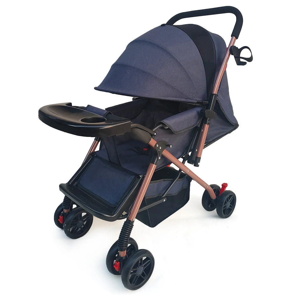JMT-662218 Lightweight Foldable 3-in-1 Baby Stroller with Two-Way Configuration, Portable Travel Design