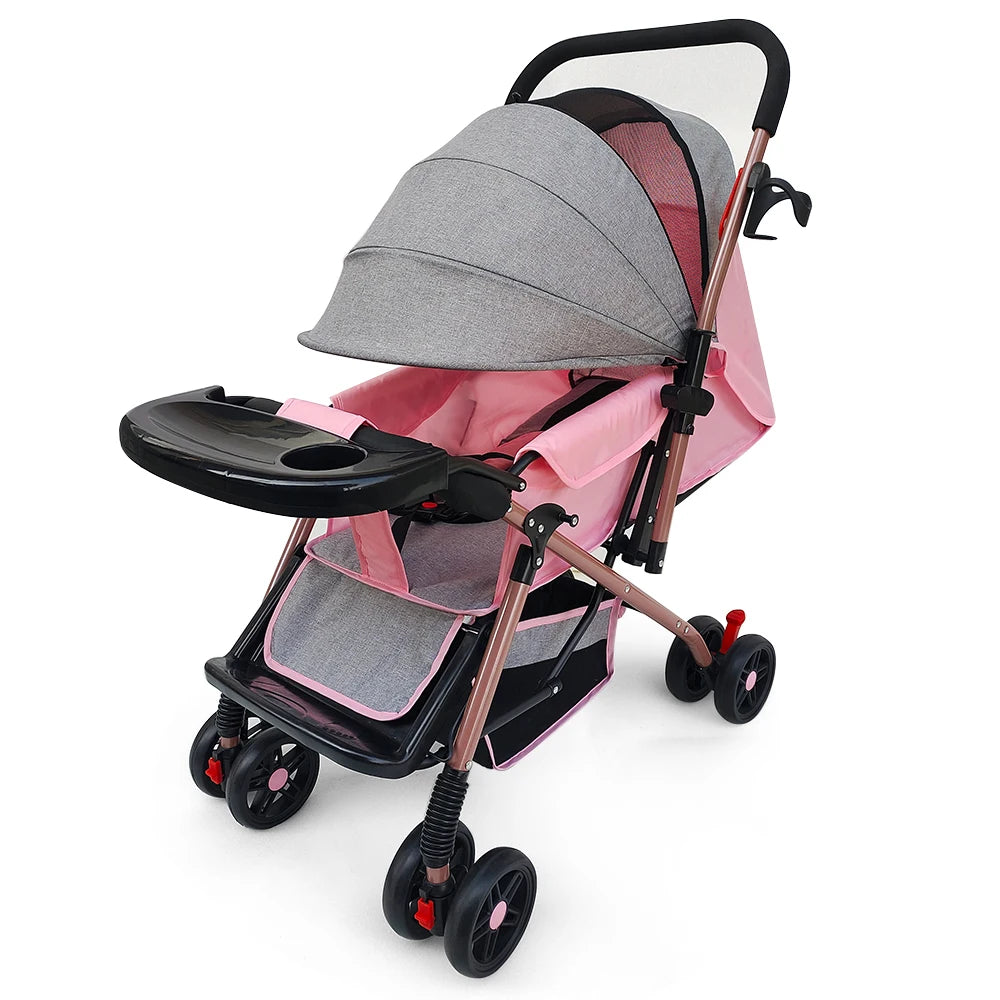 JMT-662218 Lightweight Foldable 3-in-1 Baby Stroller with Two-Way Configuration, Portable Travel Design