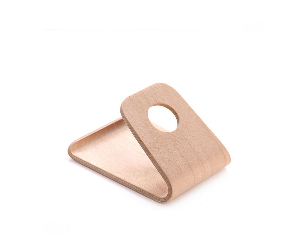 JMT-662218 Wooden Phone Stand for iPhone - Walnut & White Maple Compatibility