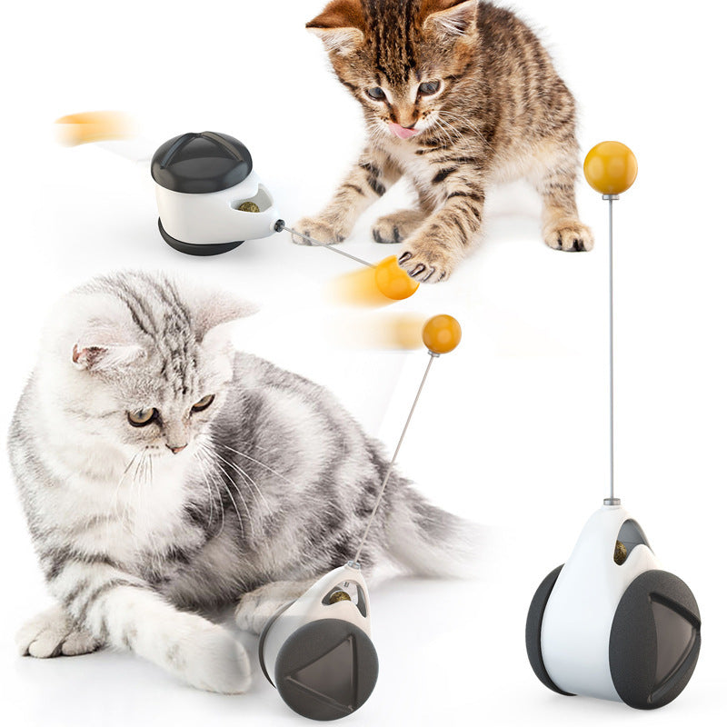 JMT-662346 Multi-Function Electric Cat Toy with Feather, Bird Calls, and Catnip Ball