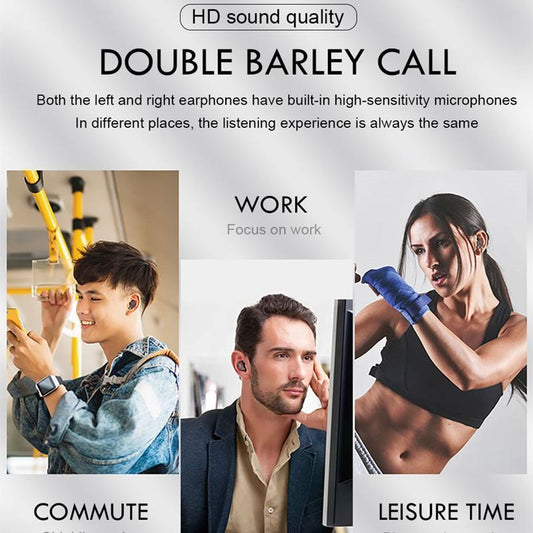 JMT-662346 Wireless Bluetooth 5.0 Headset with Charging Case and Noise Cancellation