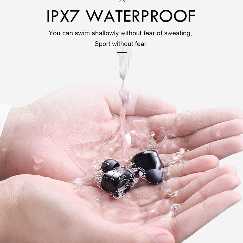 JMT-662346 Wireless Bluetooth 5.0 Headset with Charging Case and Noise Cancellation