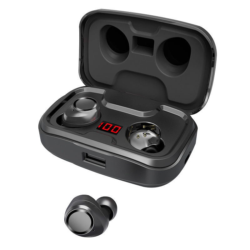 JMT-662346 Wireless Bluetooth 5.0 Headset with Charging Case and Noise Cancellation