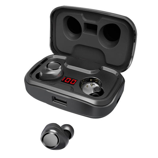 JMT-662346 Wireless Bluetooth 5.0 Headset with Charging Case and Noise Cancellation