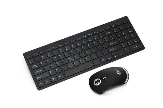 JMT-662538 Wireless USB Keyboard with Silent Keys and Multimedia Functions - Ergonomic Design and Waterproof Feature