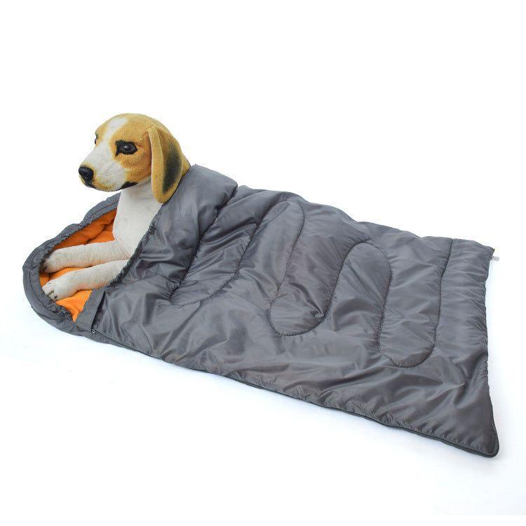 JMT-662666 Cozy Polyester Dog Sleeping Bag in Orange, Wine Red, and Light Gray