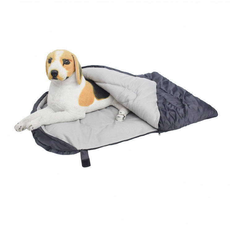 JMT-662666 Cozy Polyester Dog Sleeping Bag in Orange, Wine Red, and Light Gray