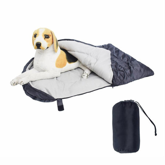 JMT-662666 Cozy Polyester Dog Sleeping Bag in Orange, Wine Red, and Light Gray