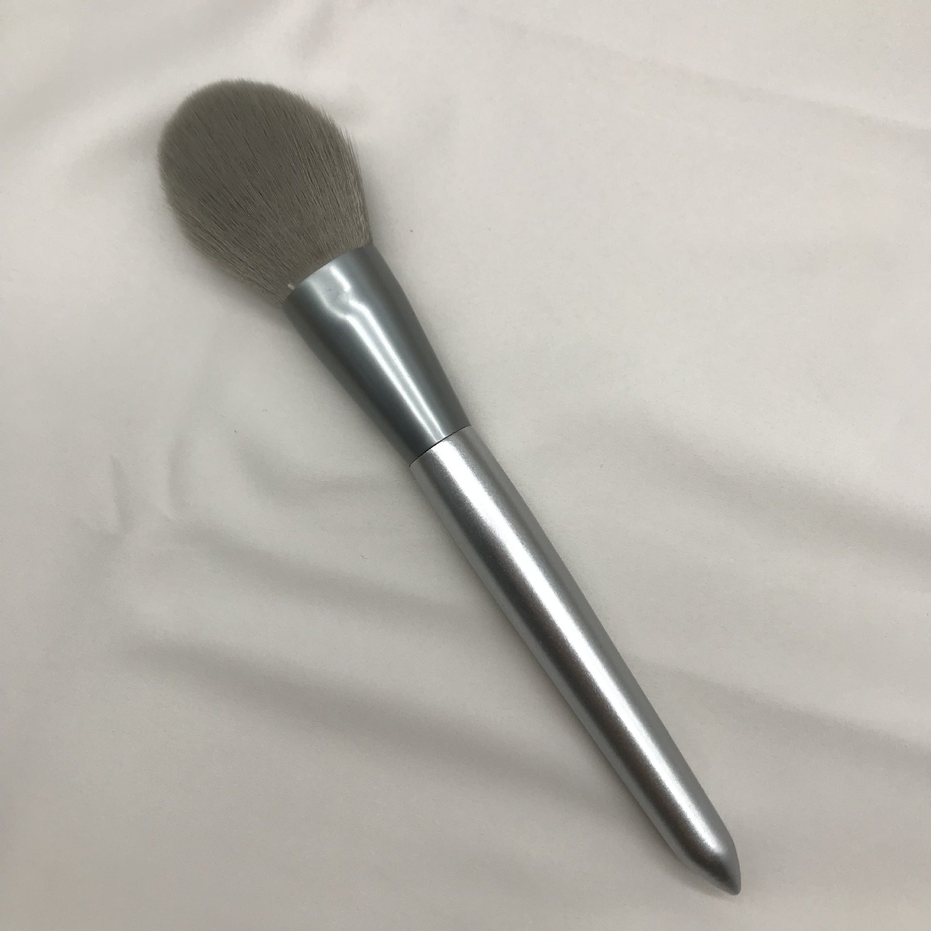 JMT-662794 Moonlight Silver 10-Piece Makeup Brush Set with Wooden Handles and PU Bag