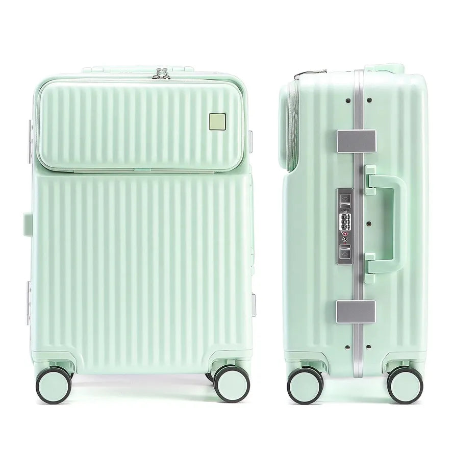 JMT-662922 Aluminium Carry-On Luggage for Women and Girls - Durable 100% PC Travel Suitcase with Boarding Capabilities