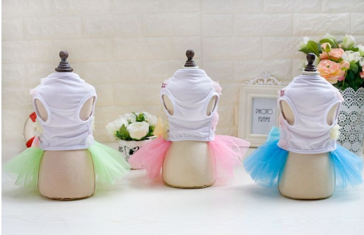 JMT-662986 Cute Cotton Lace Dog Tutu Dress for Spring-Summer Wear, Available in Multiple Sizes