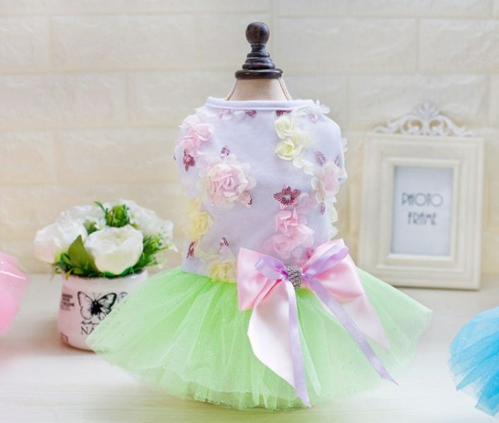 JMT-662986 Cute Cotton Lace Dog Tutu Dress for Spring-Summer Wear, Available in Multiple Sizes