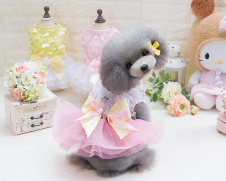 JMT-662986 Cute Cotton Lace Dog Tutu Dress for Spring-Summer Wear, Available in Multiple Sizes