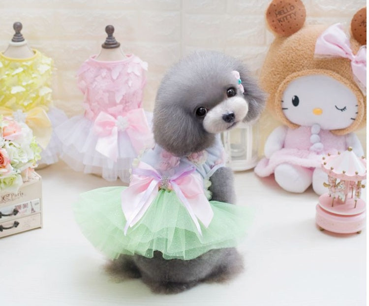 JMT-662986 Cute Cotton Lace Dog Tutu Dress for Spring-Summer Wear, Available in Multiple Sizes