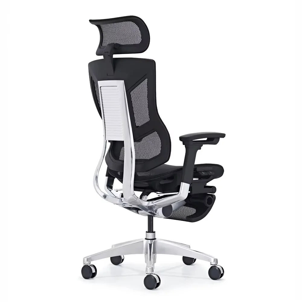 JMT-663114 Ergonomic Swivel Office Chair with Adjustable Headrest, Lumbar Support, and Footrest