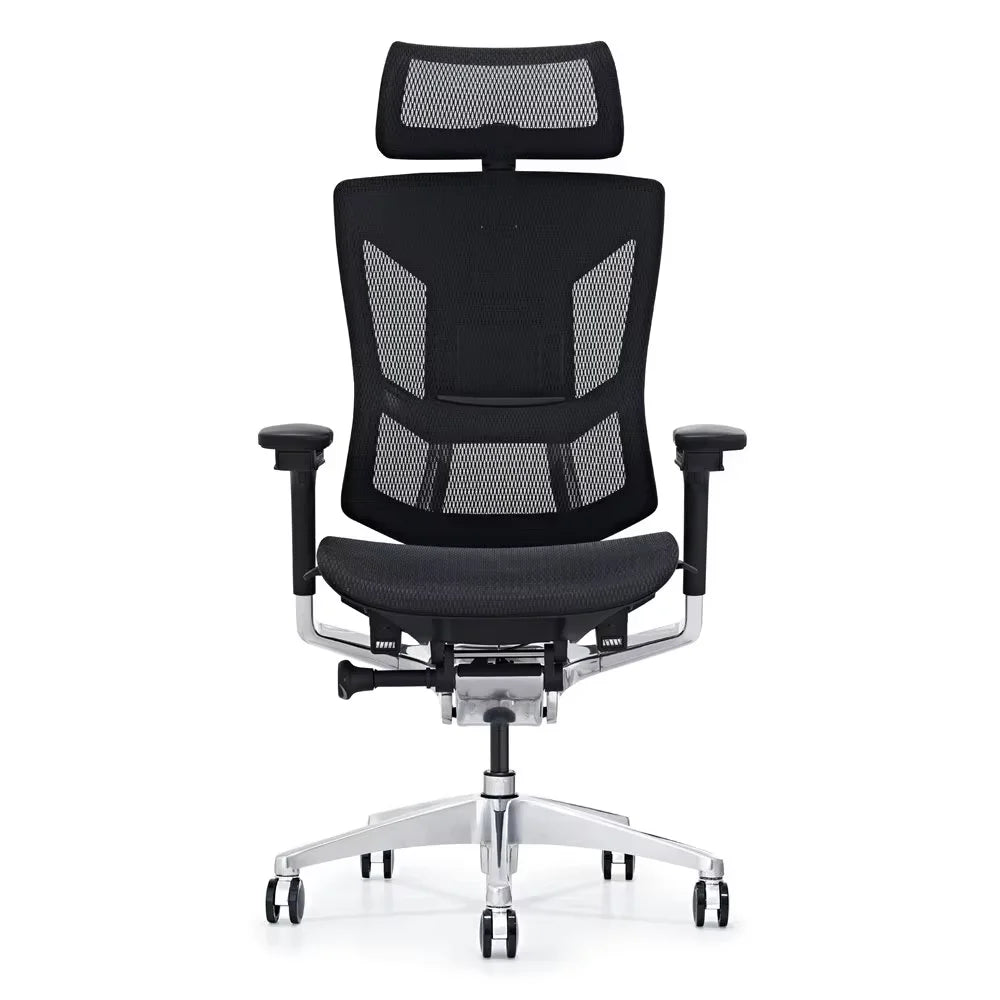 JMT-663114 Ergonomic Swivel Office Chair with Adjustable Headrest, Lumbar Support, and Footrest