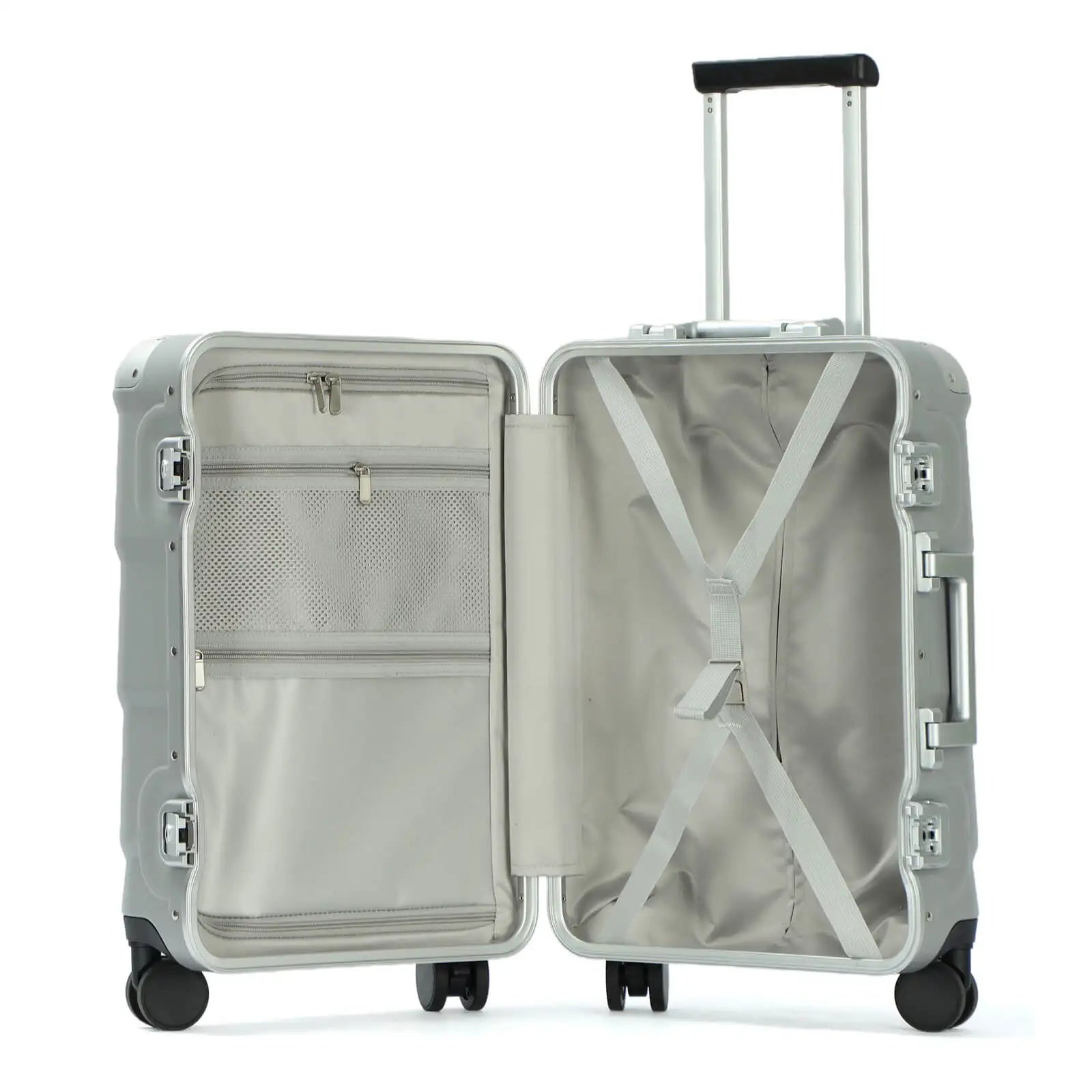JMT-663242 New Modern Hardshell PC Trolley Suitcase with Aluminium Frame for Travel