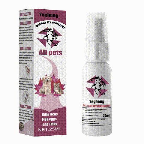 JMT-663434 Pet Deworming and Flea & Tick Itching Relief Spray for Cats and Dogs