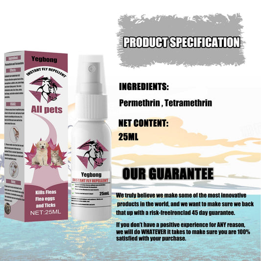 JMT-663434 Pet Deworming and Flea & Tick Itching Relief Spray for Cats and Dogs