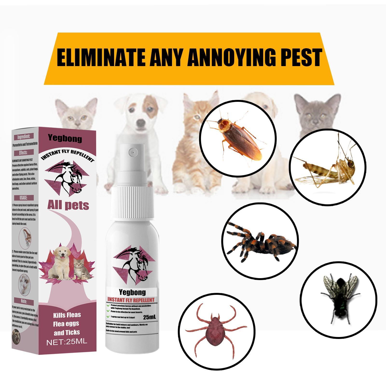 JMT-663434 Pet Deworming and Flea & Tick Itching Relief Spray for Cats and Dogs