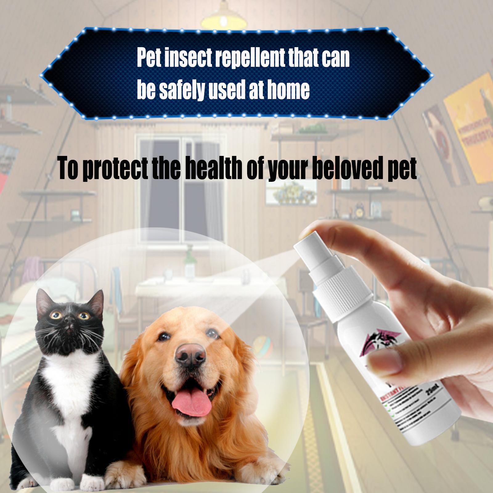 JMT-663434 Pet Deworming and Flea & Tick Itching Relief Spray for Cats and Dogs
