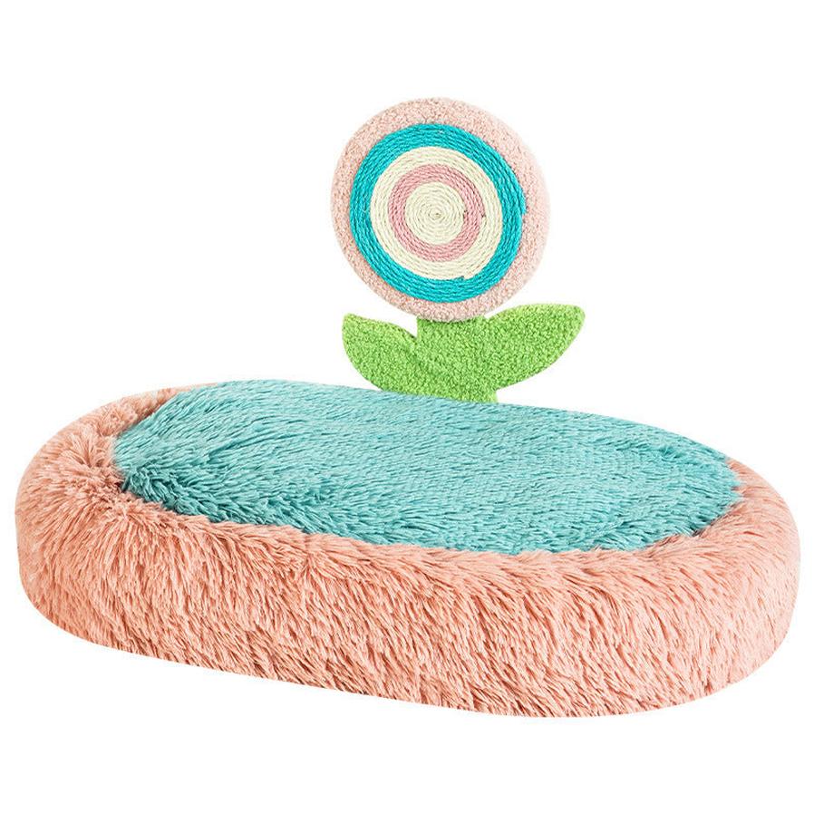 JMT-663818 Plush Cat Nest Bed for Deep Sleep, Washable and Disassemblable Winter Cozy Lollipop Design