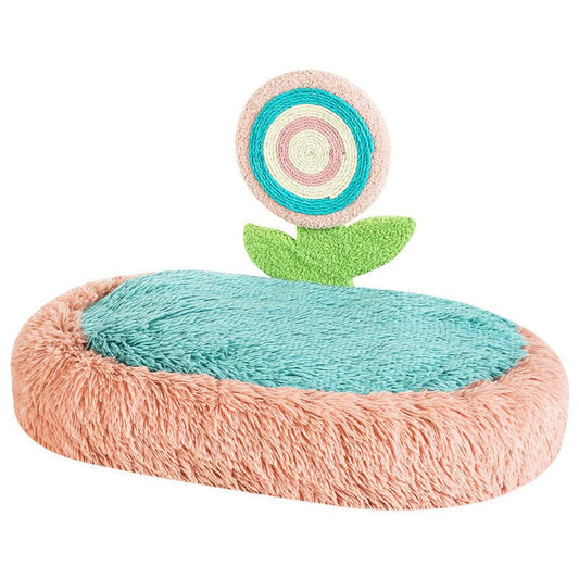 JMT-663818 Plush Cat Nest Bed for Deep Sleep, Washable and Disassemblable Winter Cozy Lollipop Design