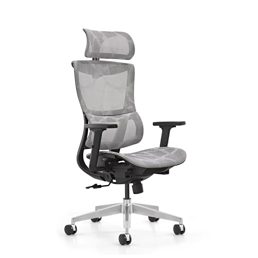 JMT-664266 Ergonomic Mesh Back Office Chair with Adjustable Headrest and Swivel Features