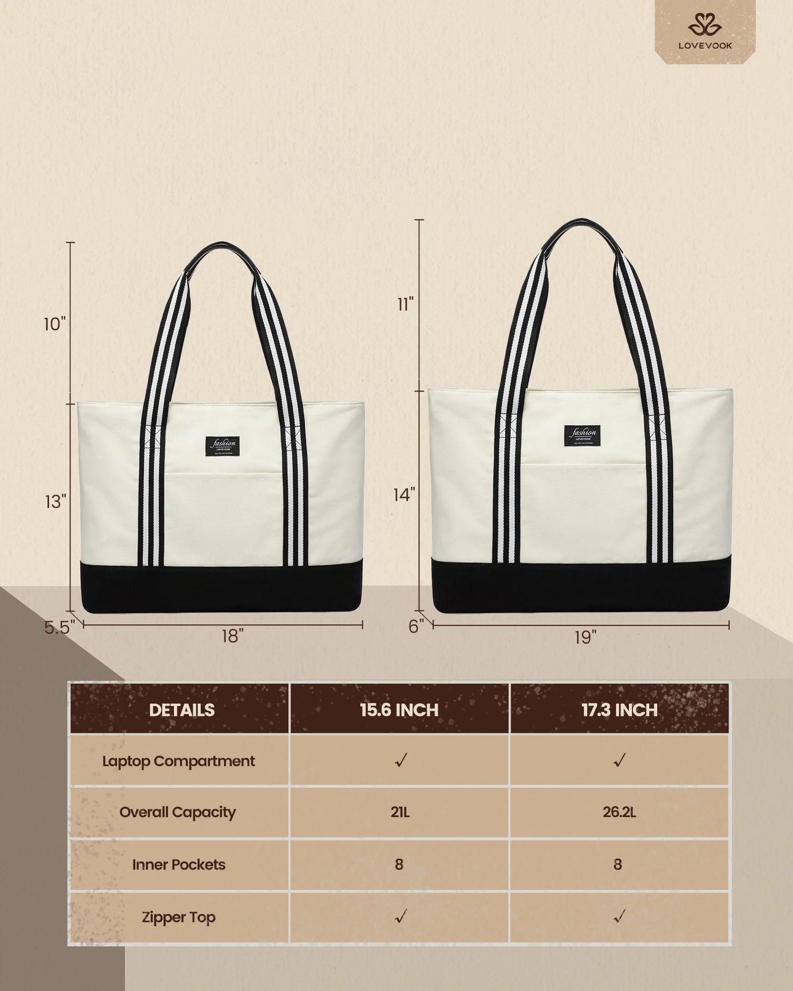 JMT-664330 Custom Fashion Canvas Laptop Bag for Women - Large Capacity Handbag for School and Business (15.6in, 17in)