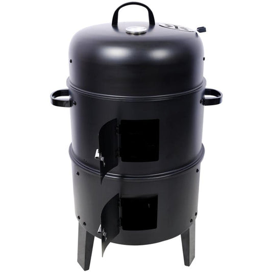 JMT-664394 16 Inch Portable Charcoal Smoked Grill – Ideal Vertical Smoker for Outdoor Cooking and Camping