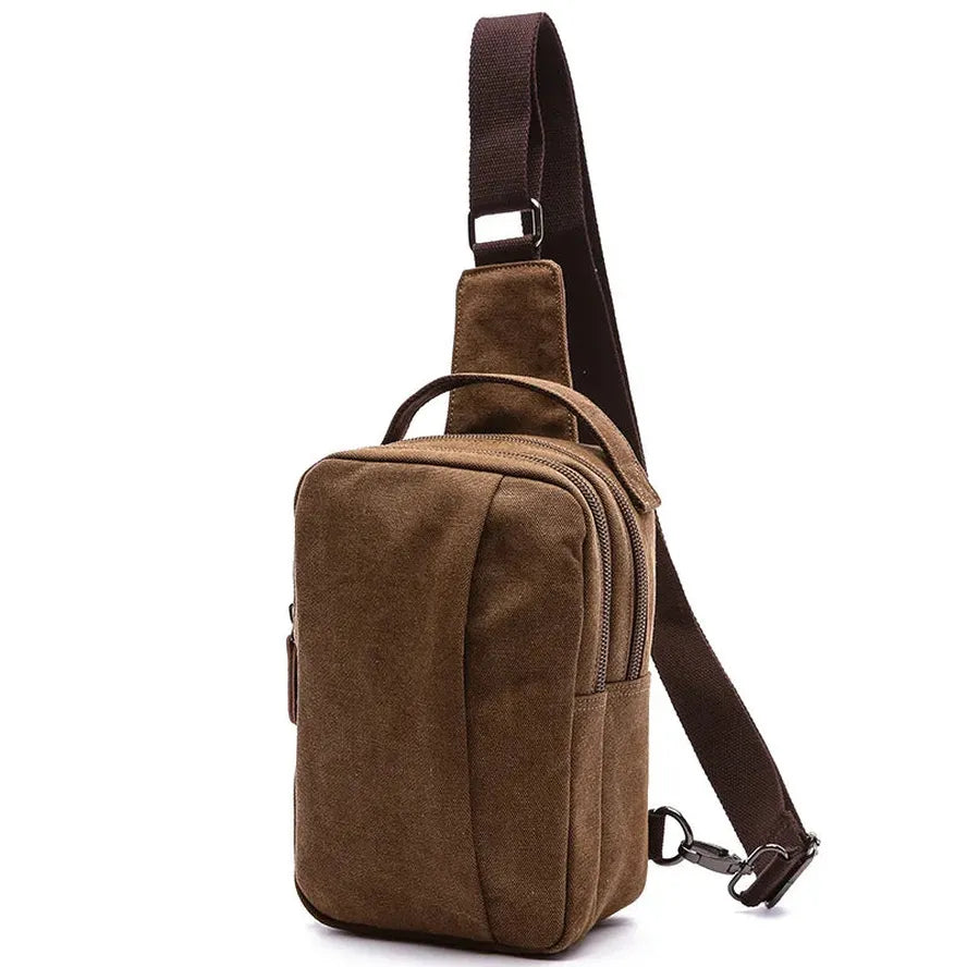 JMT-664394 Casual Canvas Men's Crossbody Chest Bag - Portable and Versatile