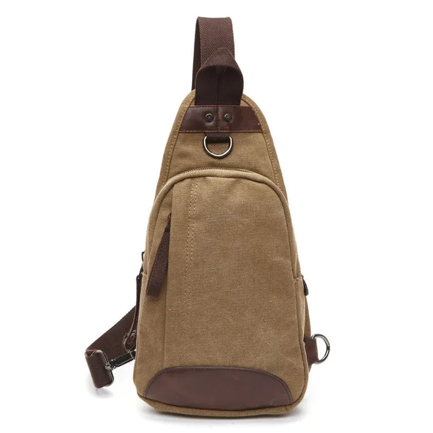 JMT-664394 Casual Canvas Men's Crossbody Chest Bag - Portable and Versatile