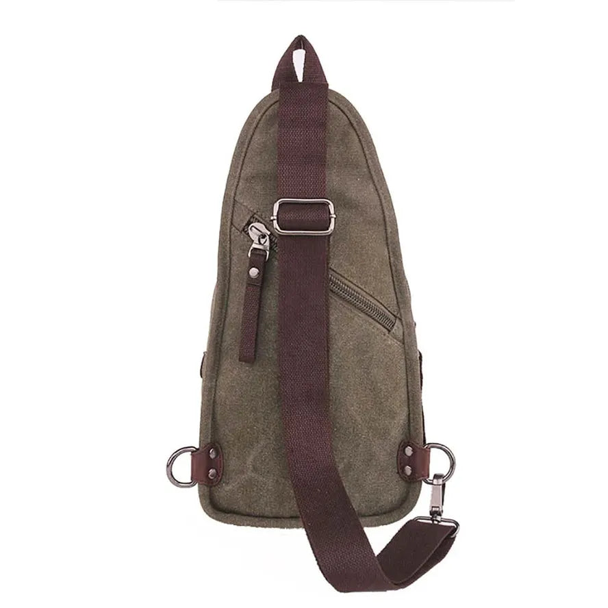 JMT-664394 Casual Canvas Men's Crossbody Chest Bag - Portable and Versatile