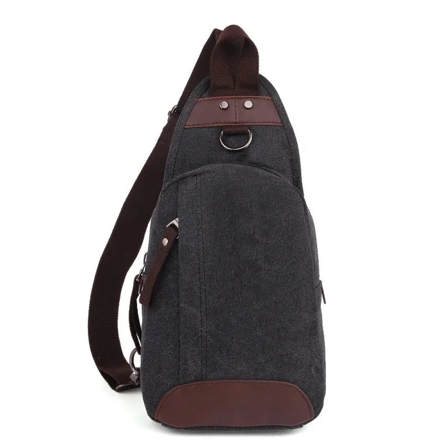 JMT-664394 Casual Canvas Men's Crossbody Chest Bag - Portable and Versatile