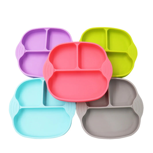 JMT-664458 BPA-Free Baby Weaning Plates with Suction for Infants and Toddlers