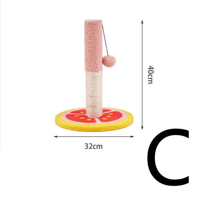 JMT-664522 Cat Climbing Frame with Sisal Scratching Ball - Durable Fruit-Shaped Design