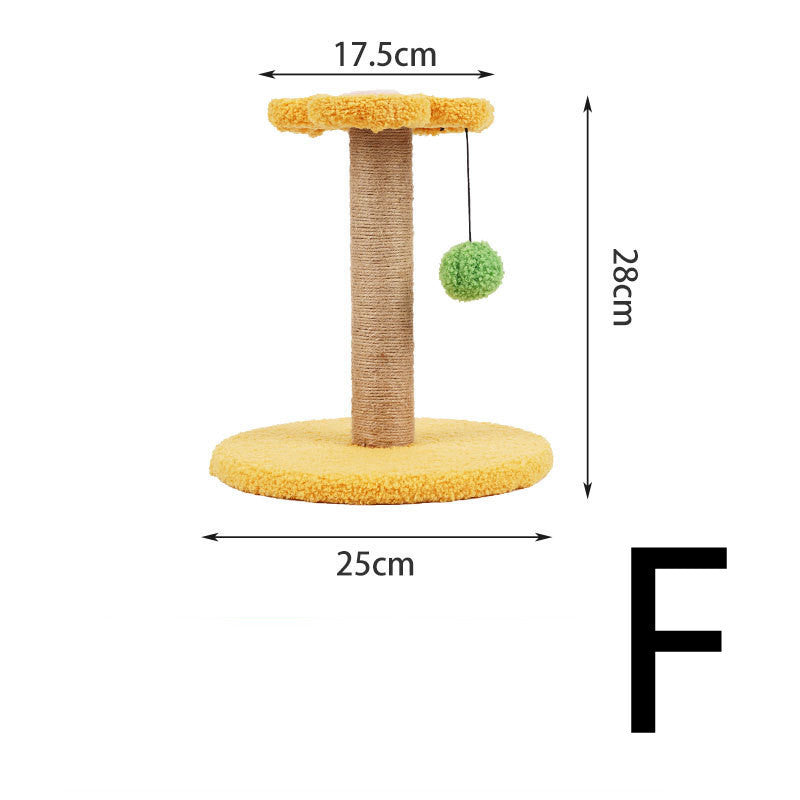 JMT-664522 Cat Climbing Frame with Sisal Scratching Ball - Durable Fruit-Shaped Design