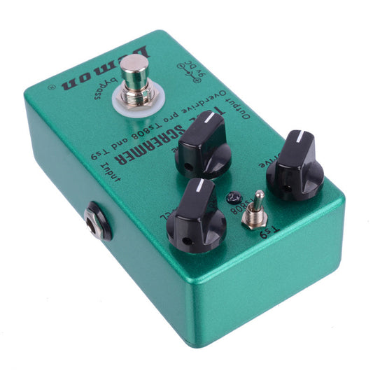 JMT-664522 Green Tube Screamer Guitar Effects Pedal with TS9/TS808 Modes, Volume, Tone, and Drive Controls