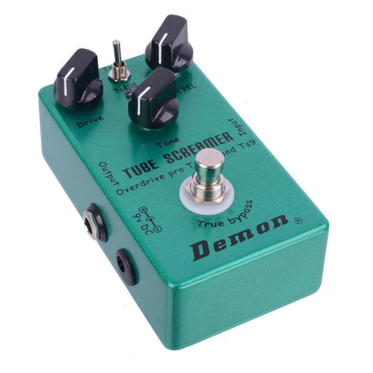 JMT-664522 Green Tube Screamer Guitar Effects Pedal with TS9/TS808 Modes, Volume, Tone, and Drive Controls