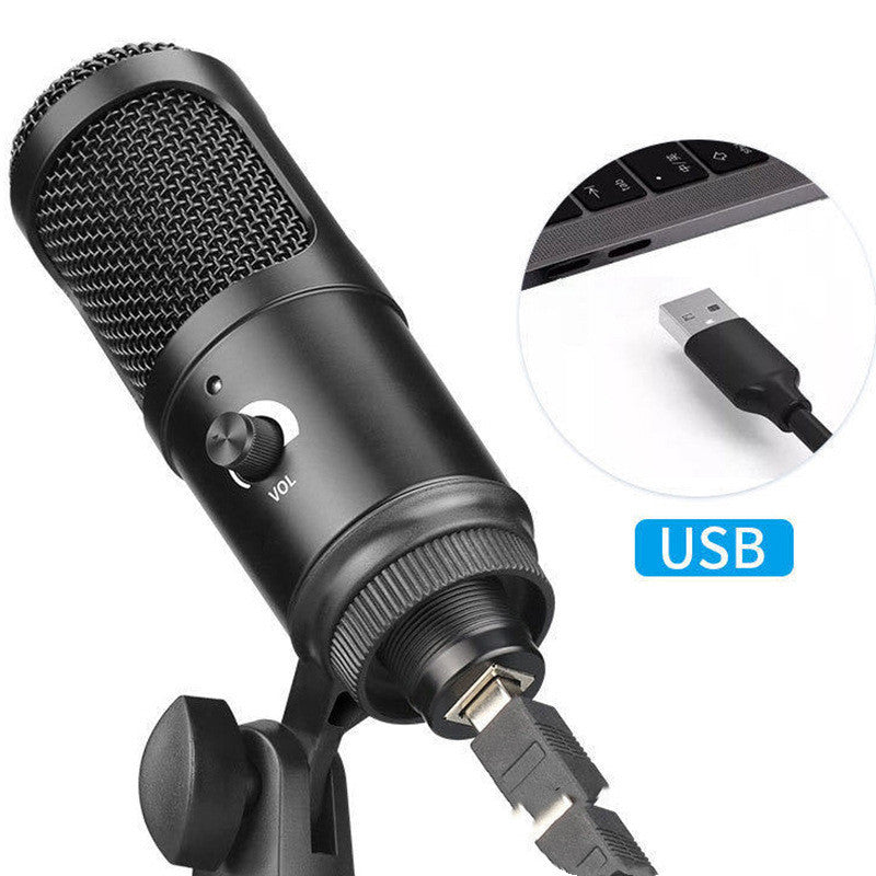 JMT-664842 Condenser Recording Microphone with Adjustable Desktop Stand for Home and Computer Use