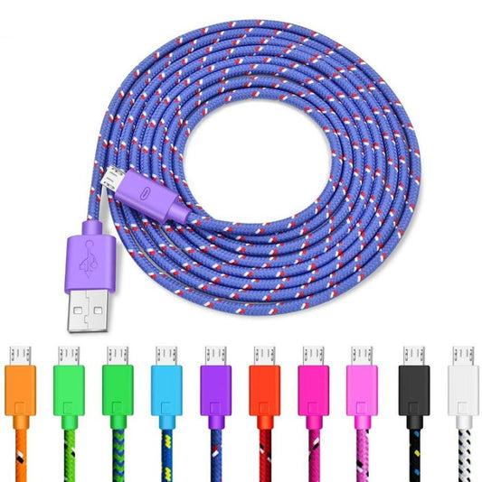 JMT-664842 Woven Nylon Data Cable for Android and LeTV Type-C Devices, Multiple Lengths and Colors Available