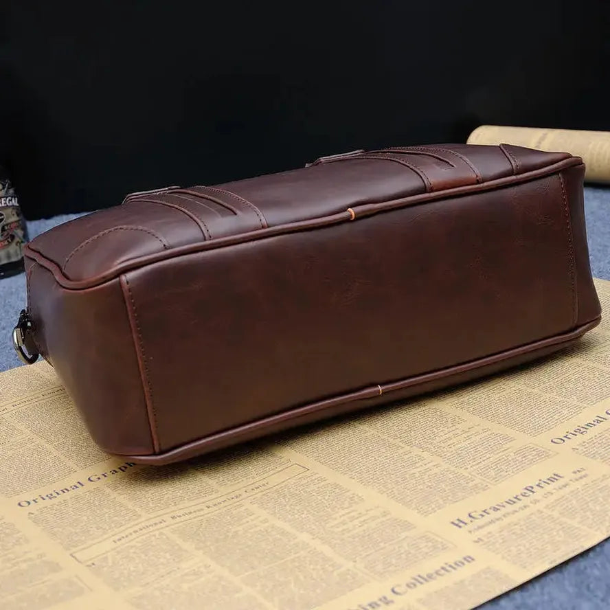 JMT-664906 Retro One Shoulder Messenger Bag - Heavy Duty Waxed Cotton Canvas with Leather Accents