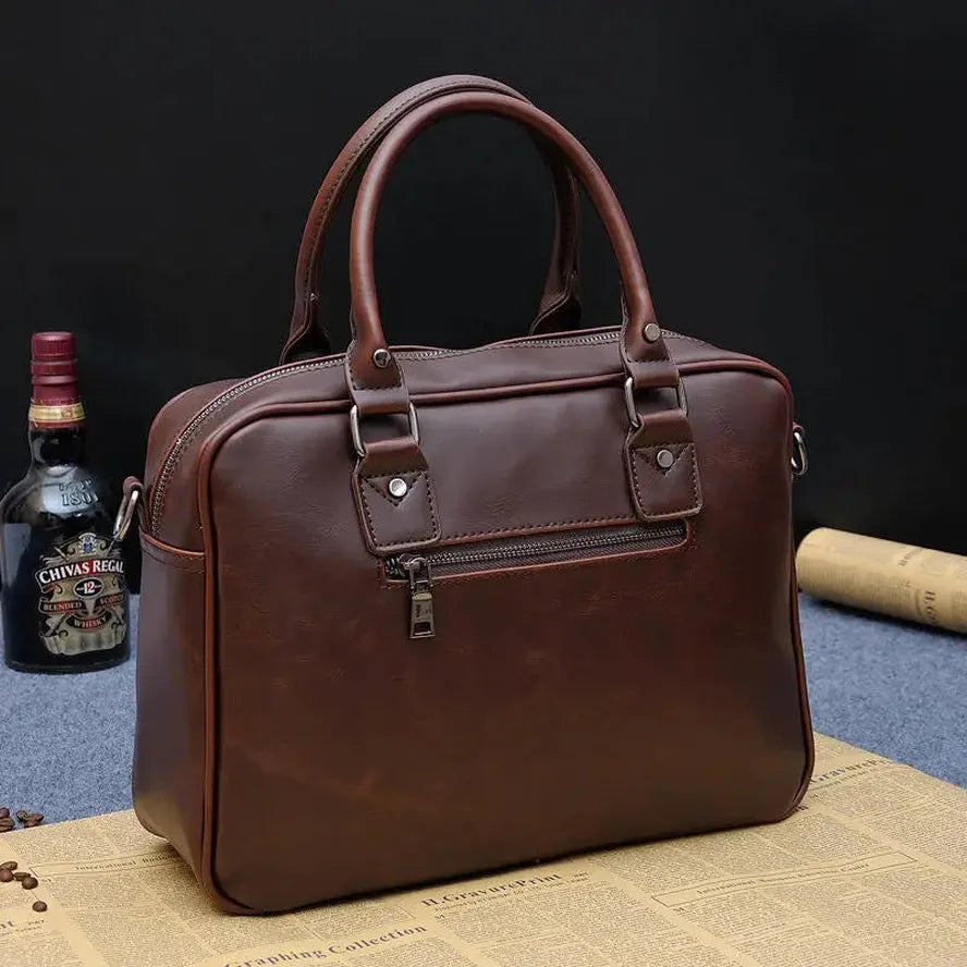 JMT-664906 Retro One Shoulder Messenger Bag - Heavy Duty Waxed Cotton Canvas with Leather Accents
