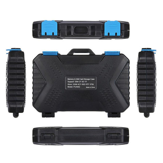 JMT-665034 Waterproof Memory Card Storage Case with Ergonomic Design, Holds 4CF + 8SD + 9TF + SIM Cards - Lightweight & Travel-Friendly